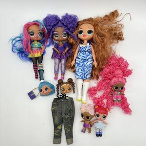 OMG LOL Doll Mixed Lot Of 6 Plus Accessories Figures Toys Girl‎ Dolls